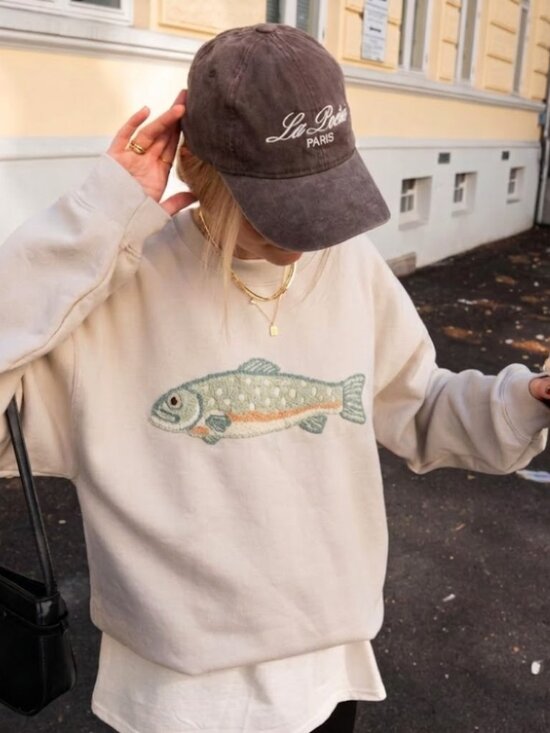 Gildan Sweaters - buckle fish Sweatshirt | Cream Crewneck | Fishing & Outdoor Style